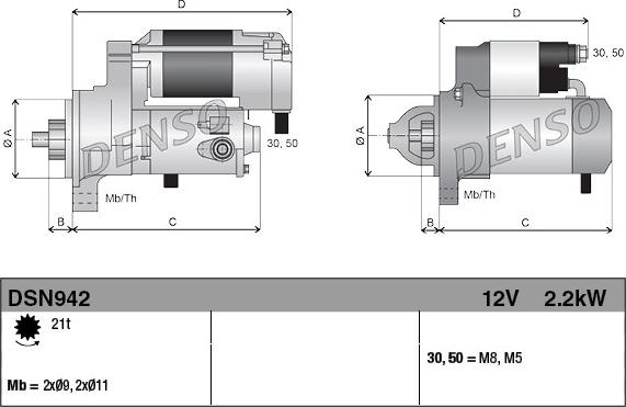 Denso DSN942 - Motorino d'avviamento www.autoricambit.com