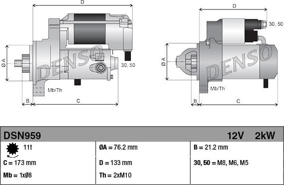 Denso DSN959 - Motorino d'avviamento www.autoricambit.com