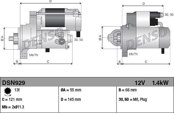 Denso DSN929 - Motorino d'avviamento www.autoricambit.com