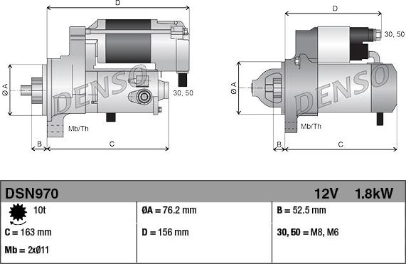 Denso DSN970 - Motorino d'avviamento www.autoricambit.com