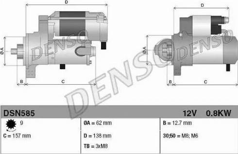 Denso DSN585 - Motorino d'avviamento www.autoricambit.com