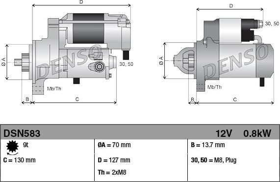 Denso DSN583 - Motorino d'avviamento www.autoricambit.com