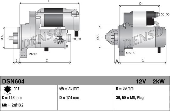 Denso DSN604 - Motorino d'avviamento www.autoricambit.com