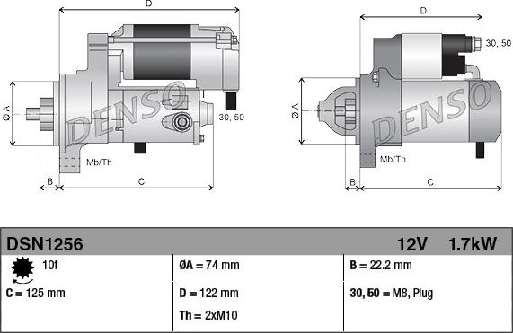 Denso DSN1256 - Motorino d'avviamento www.autoricambit.com