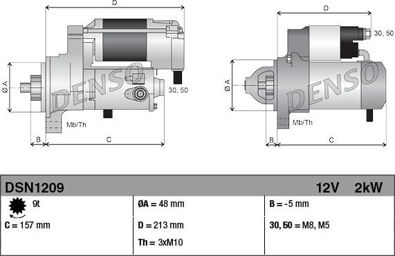 Denso DSN1209 - Motorino d'avviamento www.autoricambit.com