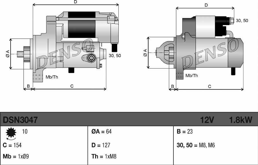 Denso DSN3047 - Motorino d'avviamento www.autoricambit.com