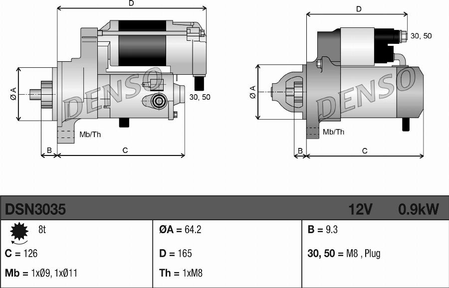 Denso DSN3035 - Motorino d'avviamento www.autoricambit.com