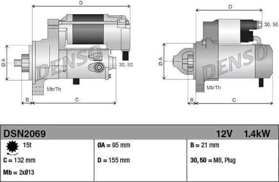 Denso DSN2069 - Motorino d'avviamento www.autoricambit.com