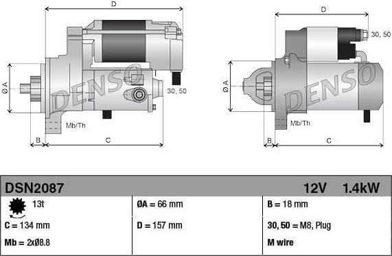 Denso DSN2087 - Motorino d'avviamento www.autoricambit.com