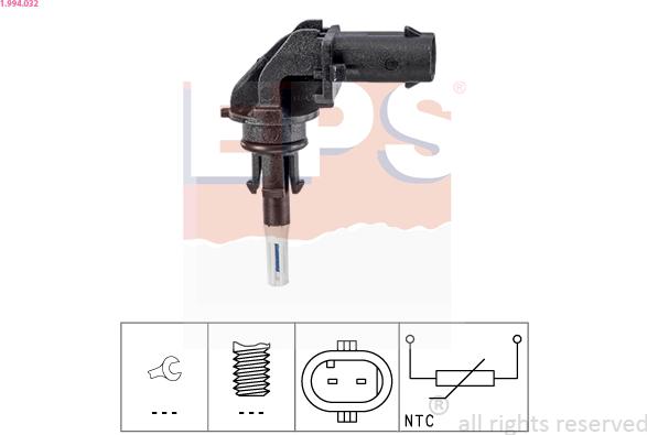 EPS 1.994.032 - Sensore, Temperatura aria aspirata www.autoricambit.com