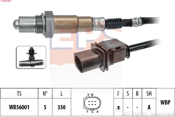 EPS 1.998.494 - Sonda lambda www.autoricambit.com