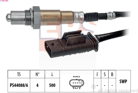 EPS 1.998.496 - Sonda lambda www.autoricambit.com