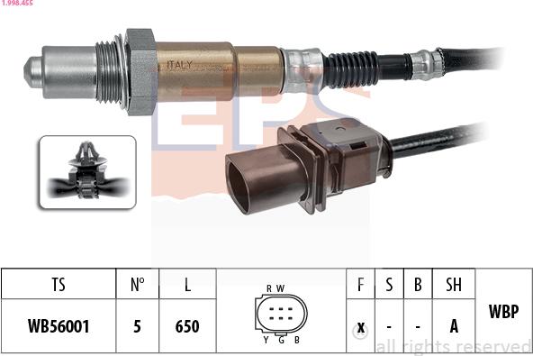 EPS 1.998.455 - Sonda lambda www.autoricambit.com