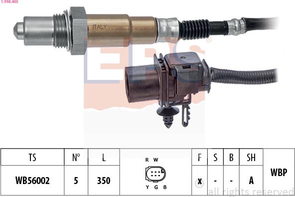 EPS 1.998.465 - Sonda lambda www.autoricambit.com