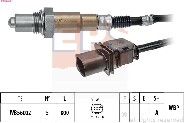 EPS 1.998.480 - Sonda lambda www.autoricambit.com