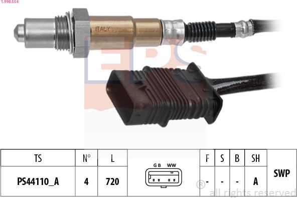 EPS 1.998.554 - Sonda lambda www.autoricambit.com