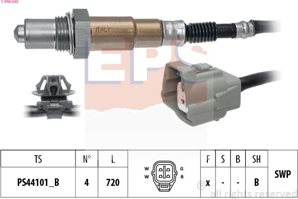 EPS 1.998.565 - Sonda lambda www.autoricambit.com