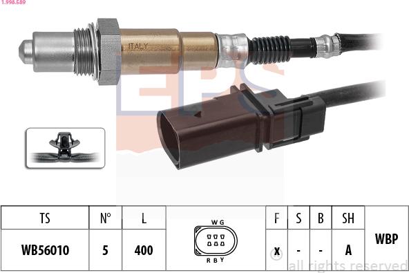 EPS 1.998.589 - Sonda lambda www.autoricambit.com