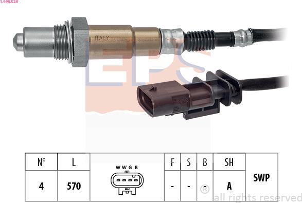 EPS 1.998.528 - Sonda lambda www.autoricambit.com