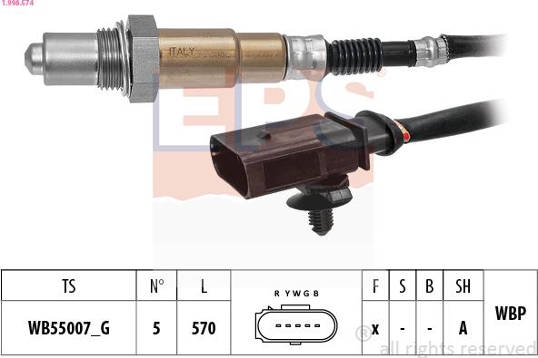 EPS 1.998.574 - Sonda lambda www.autoricambit.com