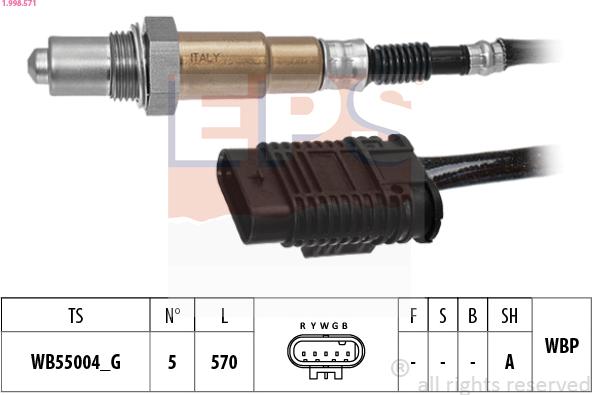 EPS 1.998.571 - Sonda lambda www.autoricambit.com