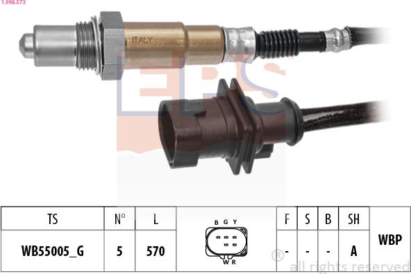 EPS 1.998.573 - Sonda lambda www.autoricambit.com