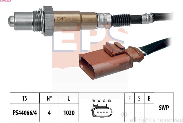 EPS 1.998.042 - Sonda lambda www.autoricambit.com