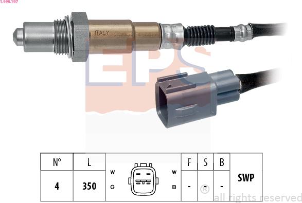 EPS 1.998.197 - Sonda lambda www.autoricambit.com