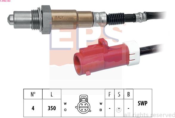 EPS 1.998.183 - Sonda lambda www.autoricambit.com