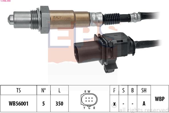 EPS 1.998.390 - Sonda lambda www.autoricambit.com