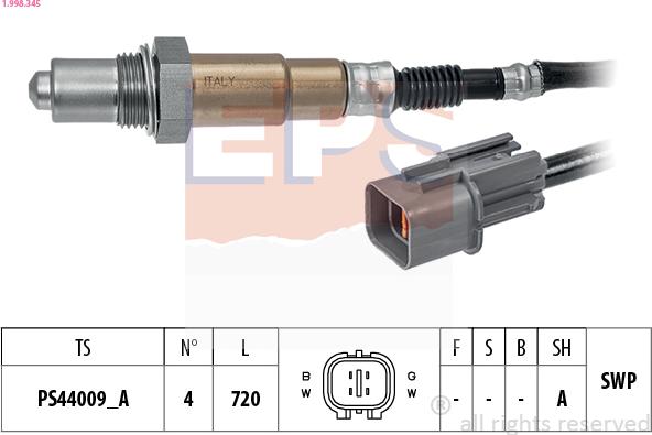 EPS 1.998.345 - Sonda lambda www.autoricambit.com