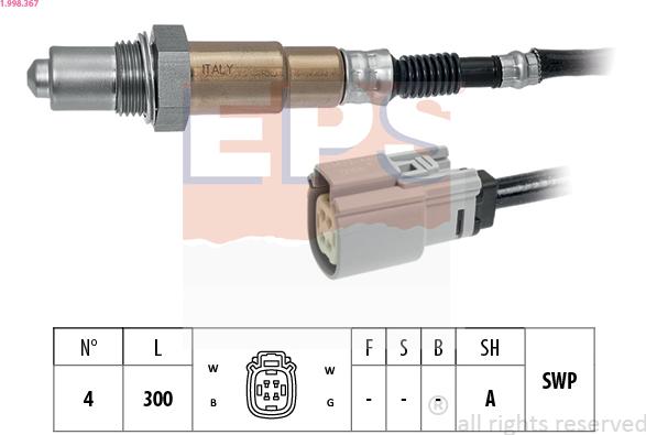 EPS 1.998.367 - Sonda lambda www.autoricambit.com