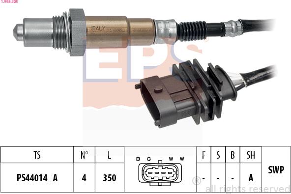 EPS 1.998.305 - Sonda lambda www.autoricambit.com