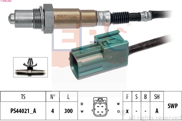 EPS 1.998.303 - Sonda lambda www.autoricambit.com