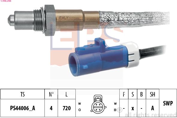 EPS 1.998.298 - Sonda lambda www.autoricambit.com