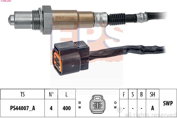 EPS 1.998.292 - Sonda lambda www.autoricambit.com