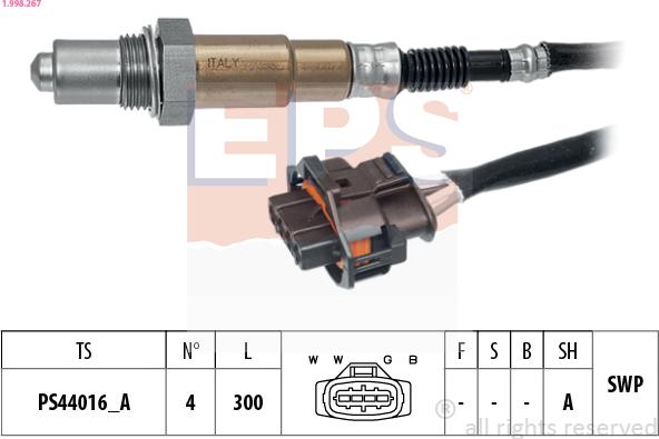 EPS 1.998.267 - Sonda lambda www.autoricambit.com