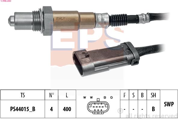 EPS 1.998.283 - Sonda lambda www.autoricambit.com