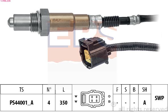 EPS 1.998.236 - Sonda lambda www.autoricambit.com