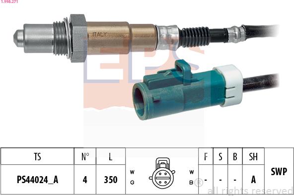 EPS 1.998.271 - Sonda lambda www.autoricambit.com