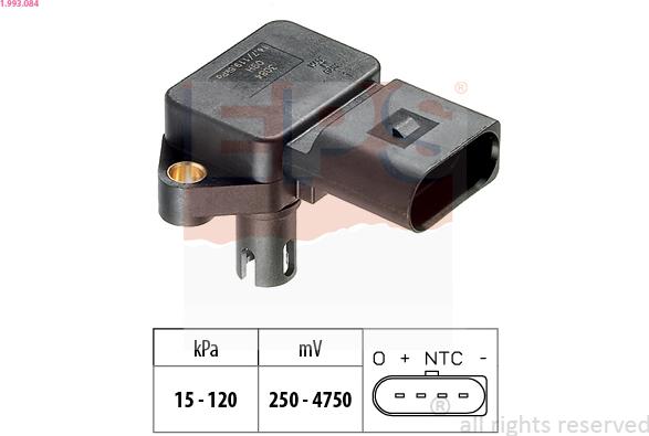 EPS 1.993.084 - Sensore pressione aria, Aggiustaggio altimetrico www.autoricambit.com