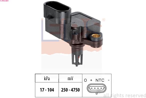 EPS 1.993.081 - Sensore pressione aria, Aggiustaggio altimetrico www.autoricambit.com