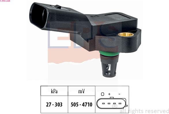 EPS 1.993.228 - Sensore pressione aria, Aggiustaggio altimetrico www.autoricambit.com