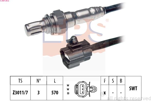 EPS 1.997.912 - Sonda lambda www.autoricambit.com