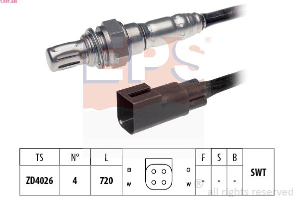 EPS 1.997.445 - Sonda lambda www.autoricambit.com