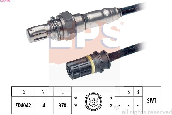 EPS 1.997.407 - Sonda lambda www.autoricambit.com