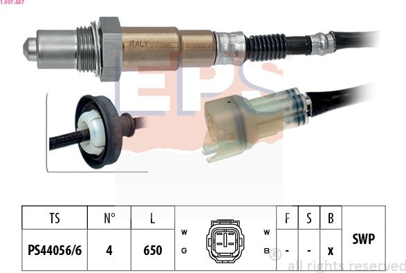 EPS 1.997.487 - Sonda lambda www.autoricambit.com