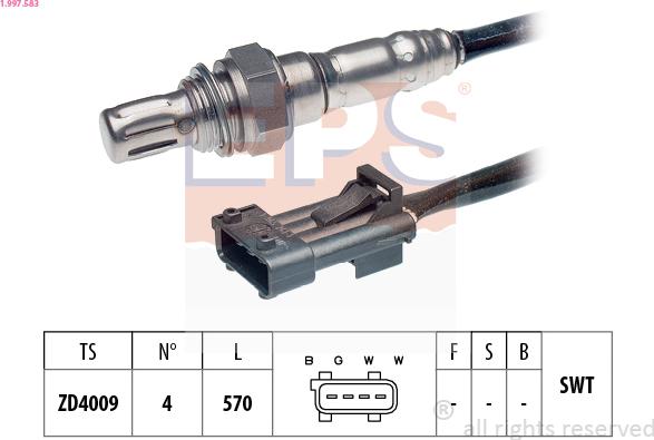 EPS 1.997.583 - Sonda lambda www.autoricambit.com