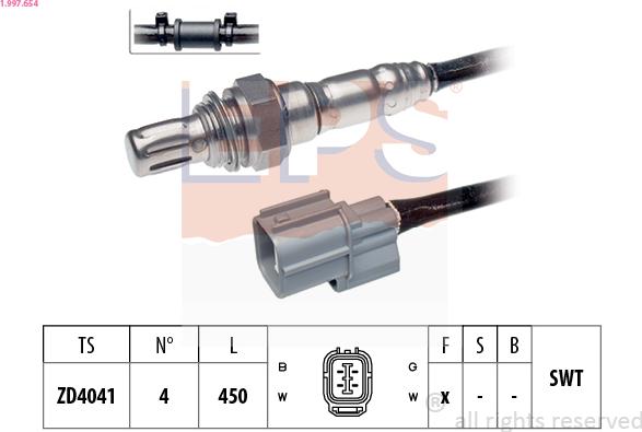 EPS 1.997.654 - Sonda lambda www.autoricambit.com