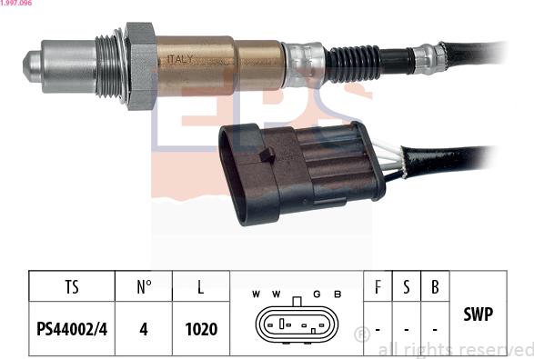 EPS 1.997.096 - Sonda lambda www.autoricambit.com